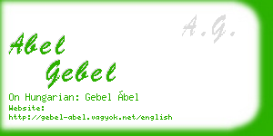 abel gebel business card